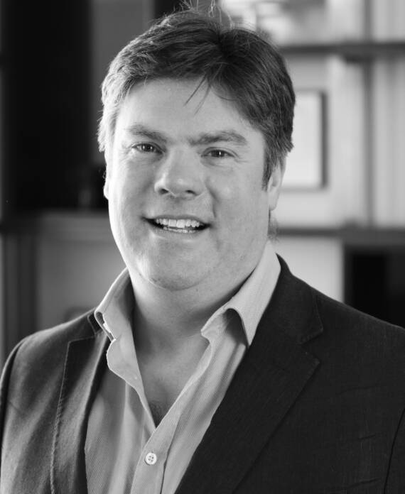 Carbon Catalyst Co-founder Fergus Marcroft Portrait photo grayscale