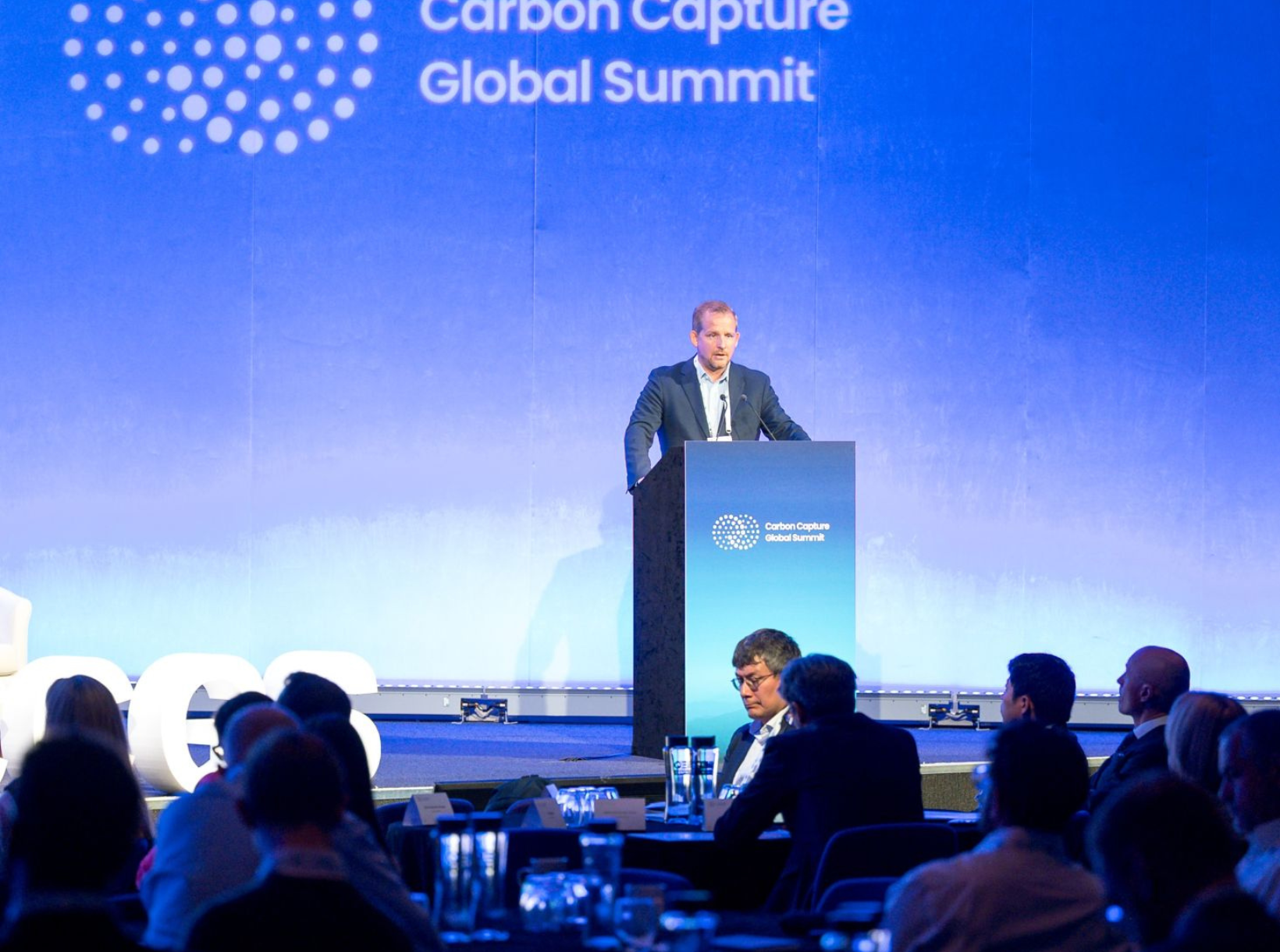 Nick Terrell presenting to an audience at the Carbon Capture Global Summit 2025